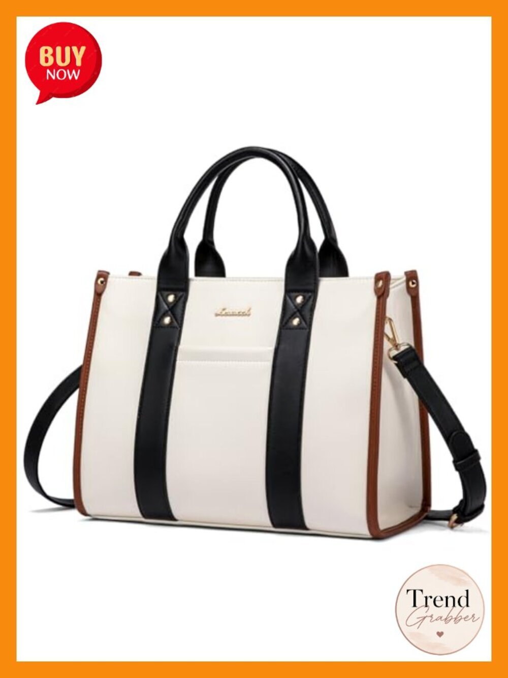 Leather Tote Bag Satchel Crossbody with Top Handles and Zipper